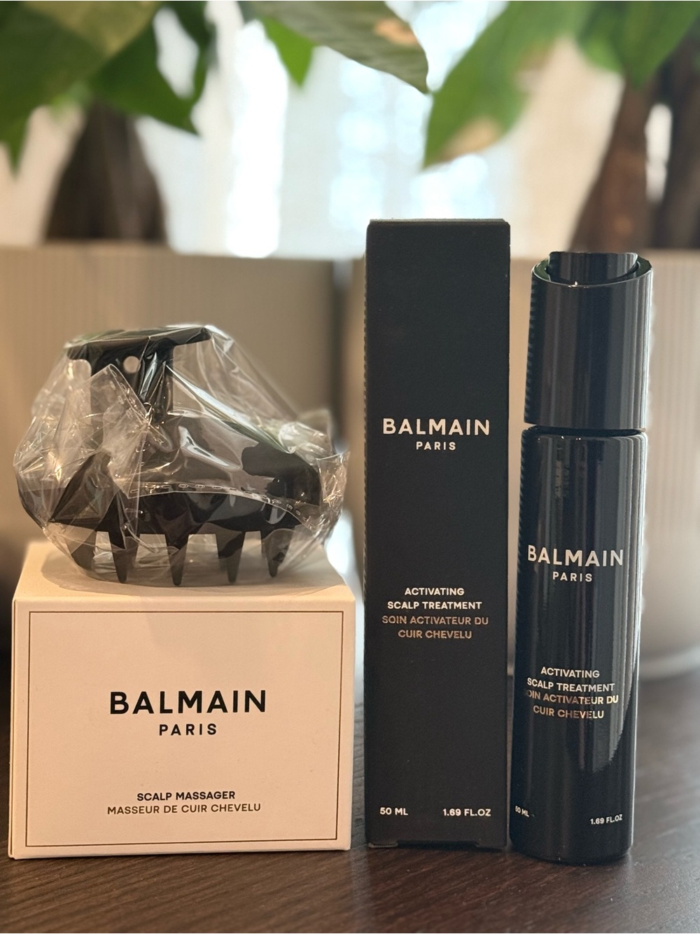 ✨ Balmain Hair Activating Scalp Treatment + Scalp Massager Duo | NIB✨